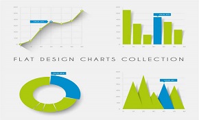 flat design charts collection